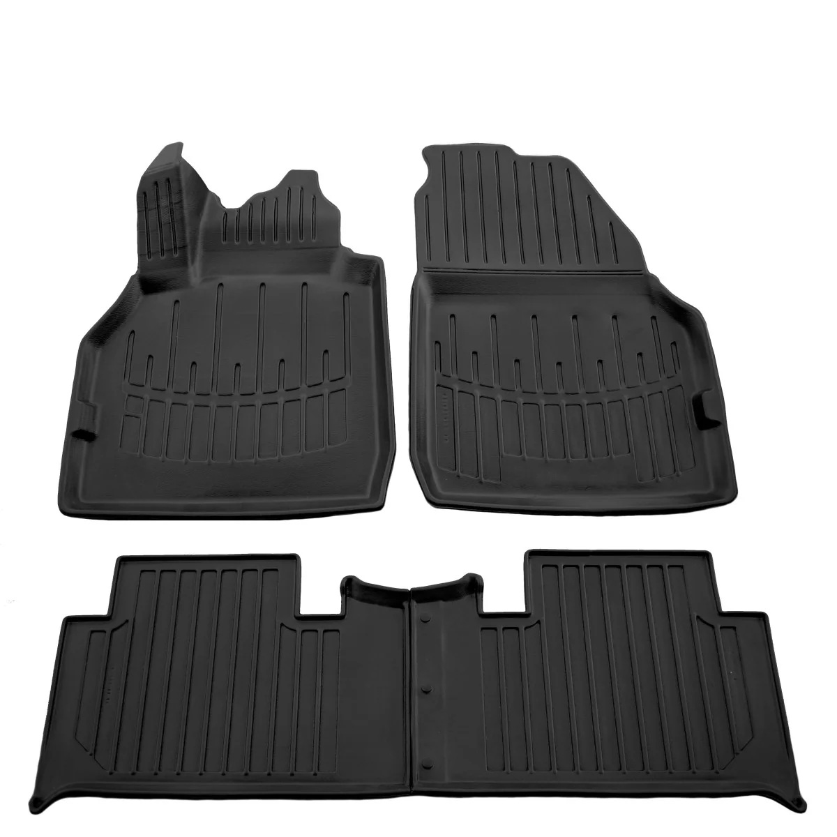 Fußmatten Auto, Gummimatten 3D für Renault Grand Scenic (2003-2009), passgenau, Autofußmatten mit hohen Rändern