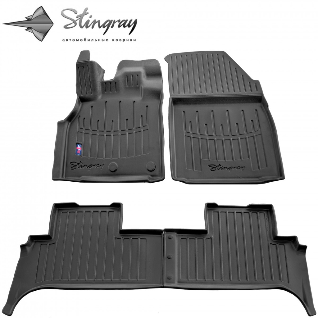 Gummifußmatten Auto für Renault Scenic III (2009-2016), 3D, passgenau, mit hohem Rand, Polyurethan