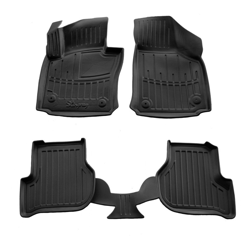 Fußmatten Auto, Gummimatten Auto 3D für SEAT Leon II (1P) (2005–2012), passgenaue Autofußmatten