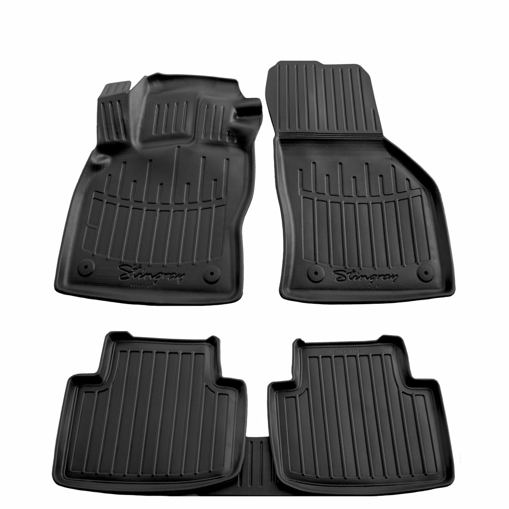 Fußmatten Auto, Gummimatten 3D für SKODA Superb III (3V) (2015-2023), passgenau, Polyurethan
