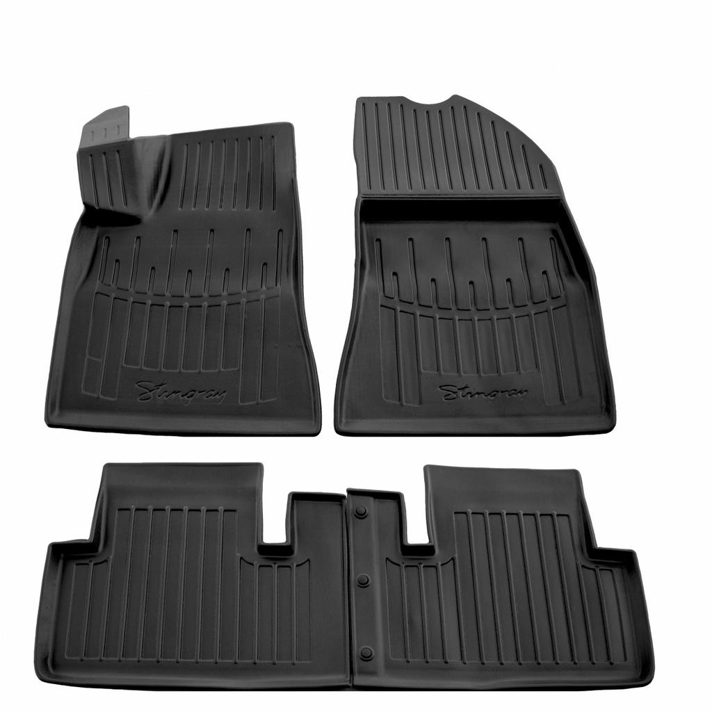Fußmatten Auto, Gummimatten 3D für TESLA Model 3 (2017-...), passgenau, Polyurethan