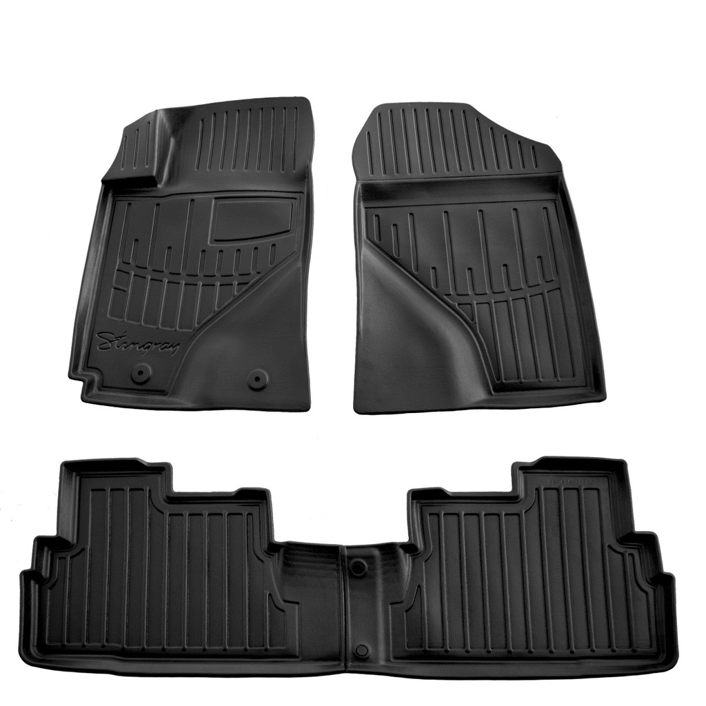 Gummimatten Auto 3D für TOYOTA Corolla Verso (ZER/ZZE) (2004-2009), passgenaue Autofußmatten