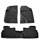 Gummimatten Auto 3D für TOYOTA Corolla Verso (ZER/ZZE) (2004-2009), passgenaue Autofußmatten
