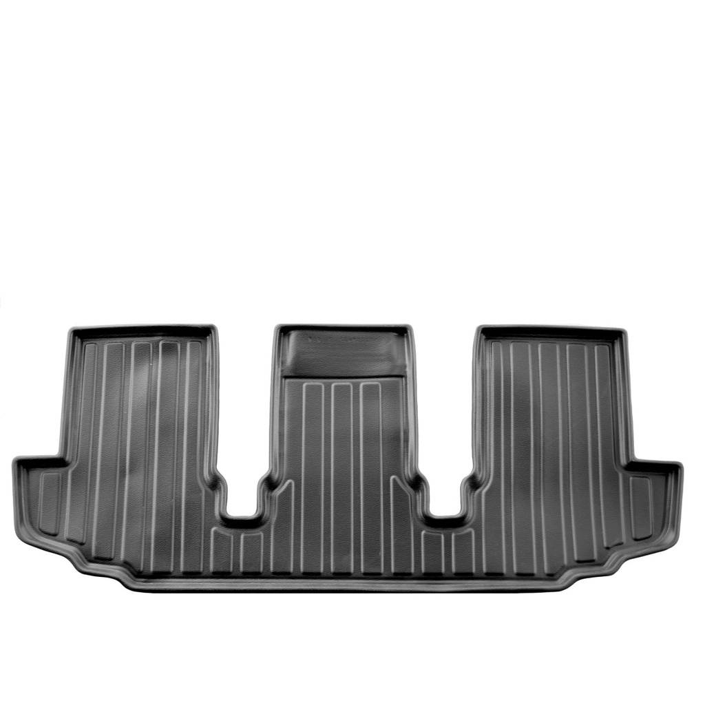 Gummifußmatten Auto 3D für TOYOTA Highlander (XU70) (2019-...), 3. Reihe, passgenau, hoher Rand