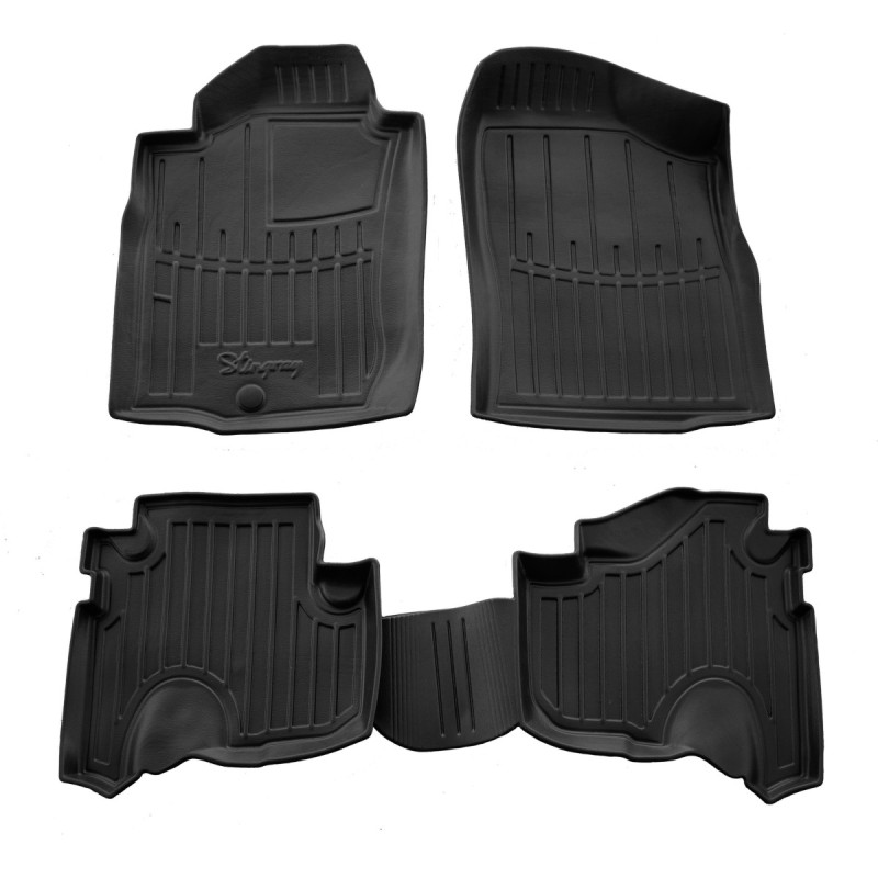 Gummifußmatten Auto 3D für TOYOTA Land Cruiser Prado J90, 3-türig, 1996-2002, passgenaue Autofußmatten