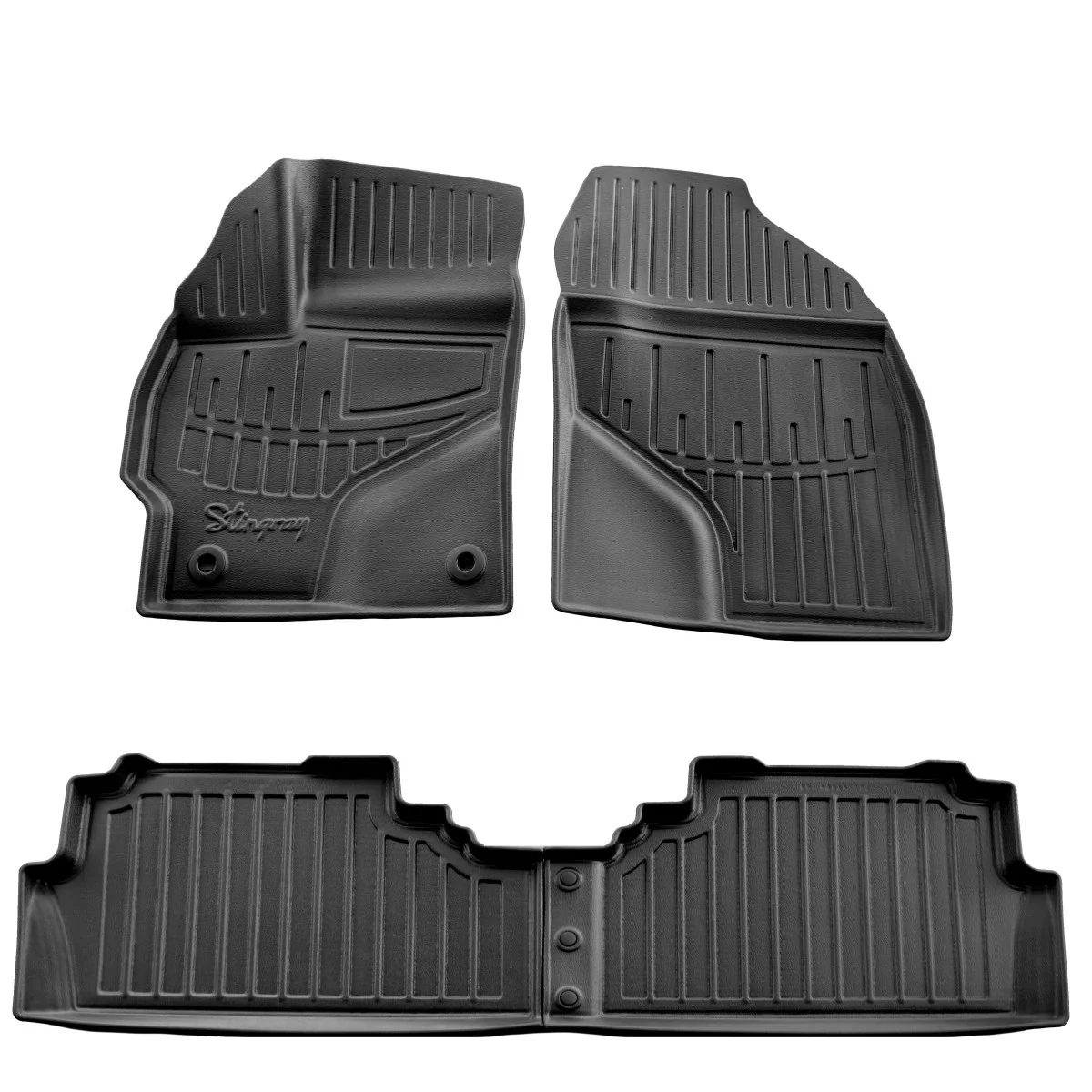 Gummifußmatten Auto 3D für TOYOTA Prius V (2011-2015), passgenau, maßgeschneidert, Polyurethan