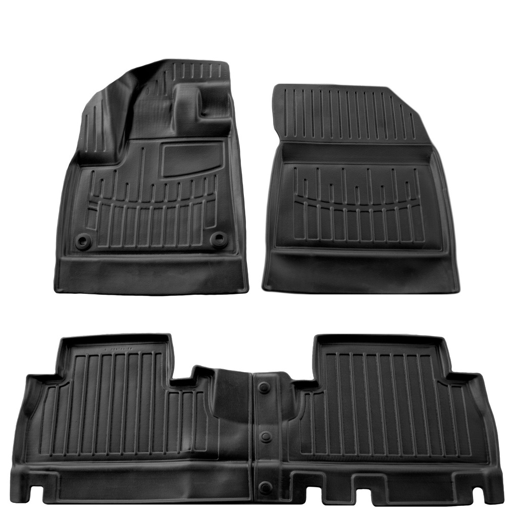 Gummifußmatten Auto, 3D für TOYOTA ProAce City (2019-...), mit Armlehne, passgenaue Autofußmatten