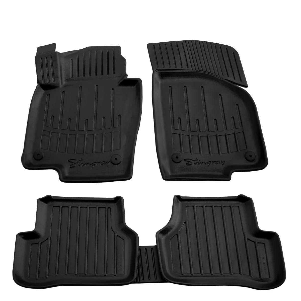 Gummifußmatten Auto für VOLKSWAGEN Passat B7 (2010-2014), 3D, passgenau, mit hohem Rand