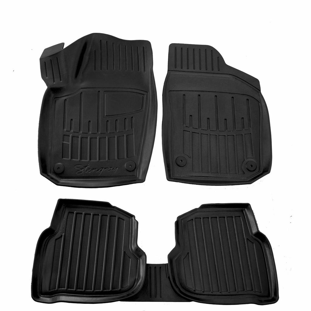 Fußmatten Auto für Volkswagen Polo Sedan (2010-2020), 3D passgenau, Gummimatten, Polyurethan