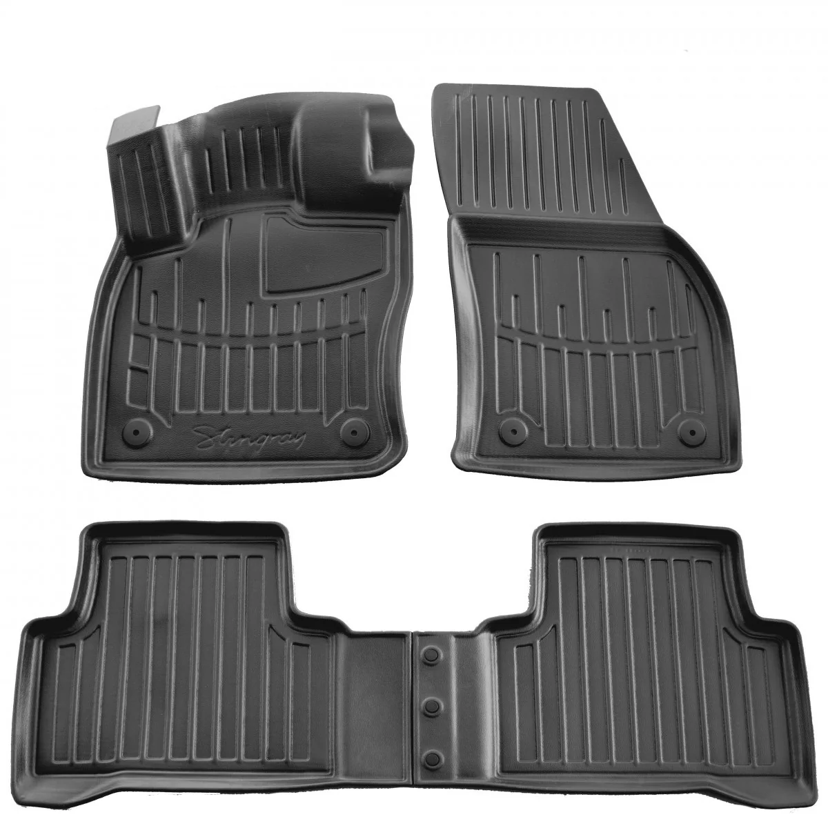 Gummifußmatten Auto Set für VOLKSWAGEN Touran II (2015-...), 3D, passgenau