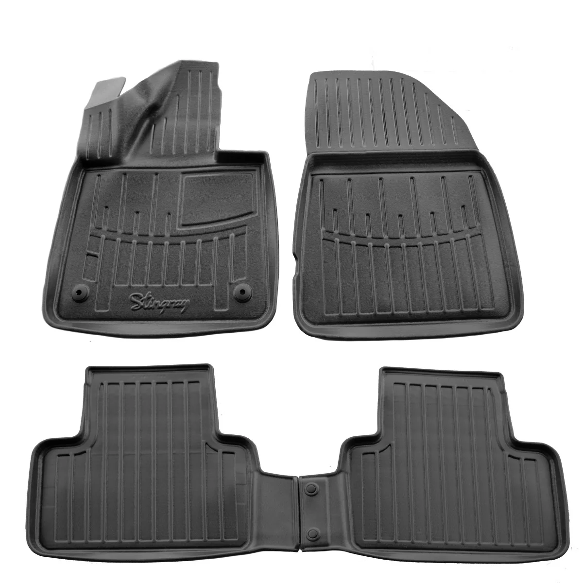 Gummifußmatten Auto Set 3D für VOLVO EX30 (2023-...), passgenau, hoher Rand, Polyurethan, rutschfest