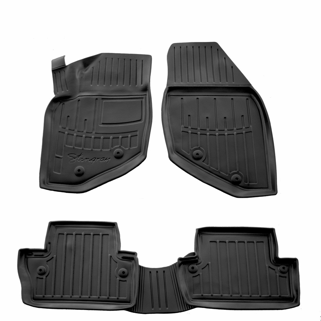Gummifußmatten Auto für VOLVO S60 I (2001-2009), 3D, passgenau, TPE, hohe Ränder