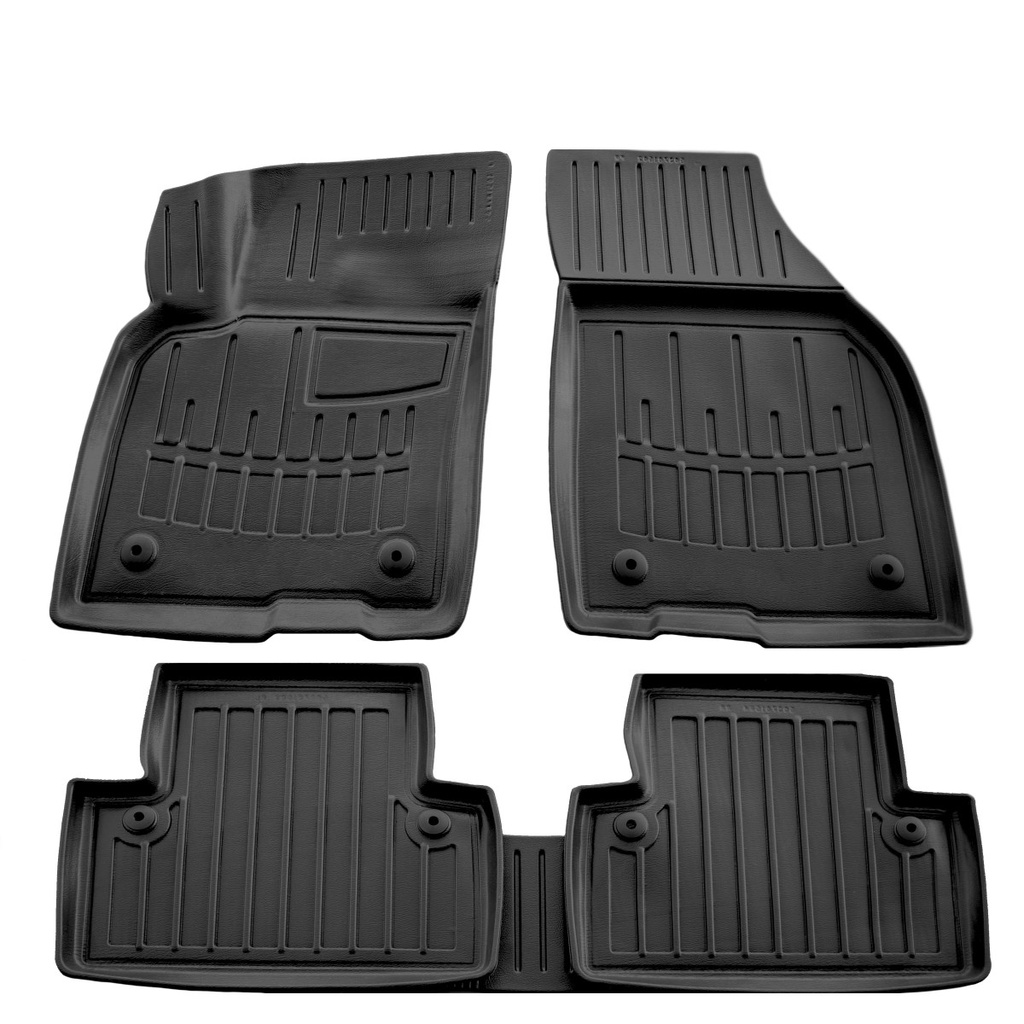 Fußmatten Auto, 3D Gummimatten für VOLVO V50 (2004-2012), passgenaue Autofußmatten, Polyurethan, mit hohem Rand