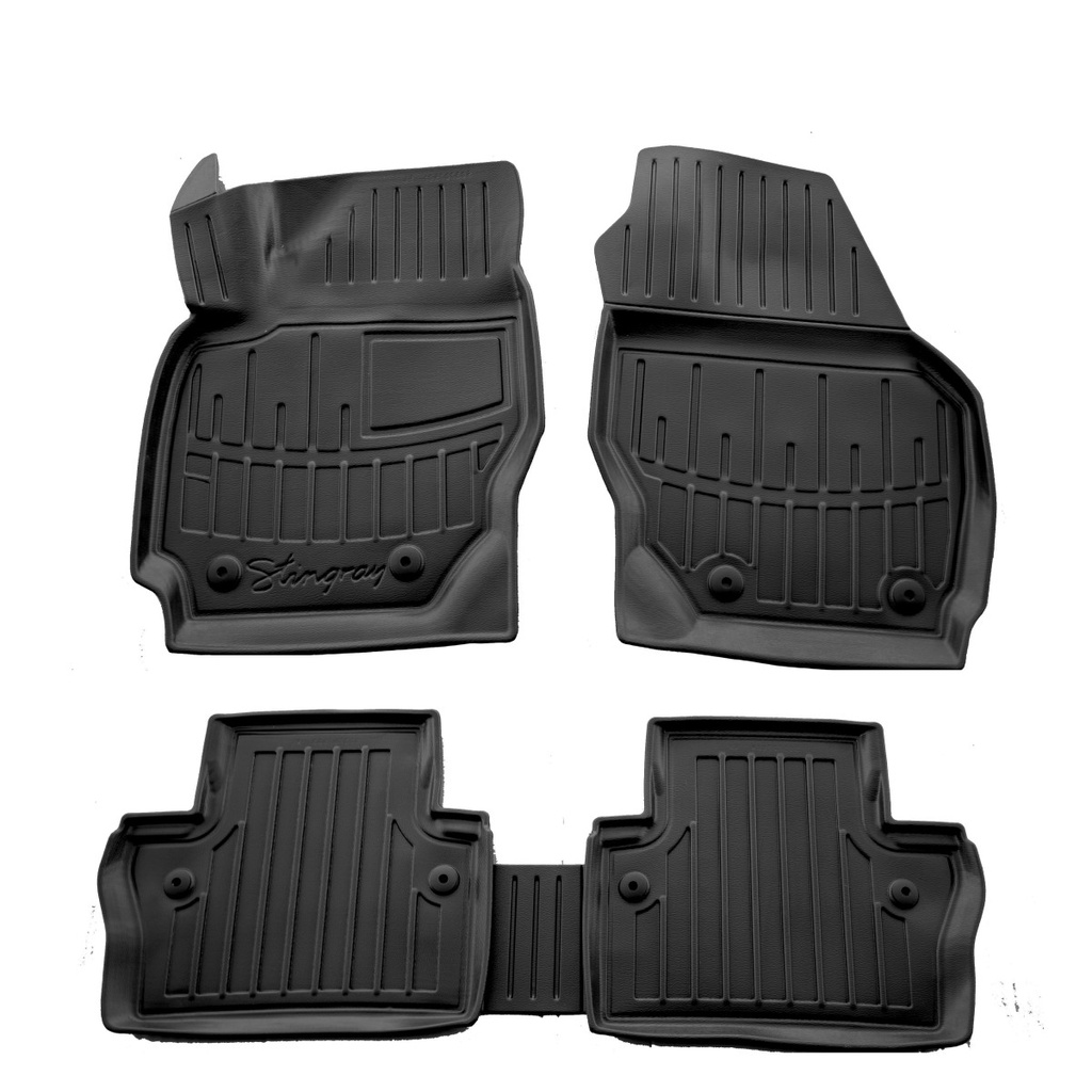 Gummifußmatten Auto für VOLVO V70 (2007-2016), 3D, passgenau, hohe Seitenwände, Fußablage