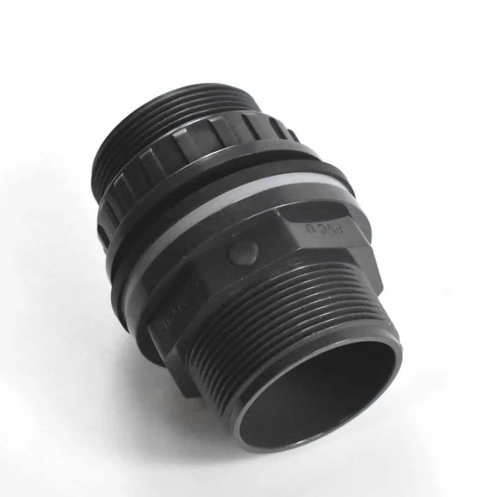 "PVC Durchführung, Klebemuffe, Außengewinde, PN10, Grau image"