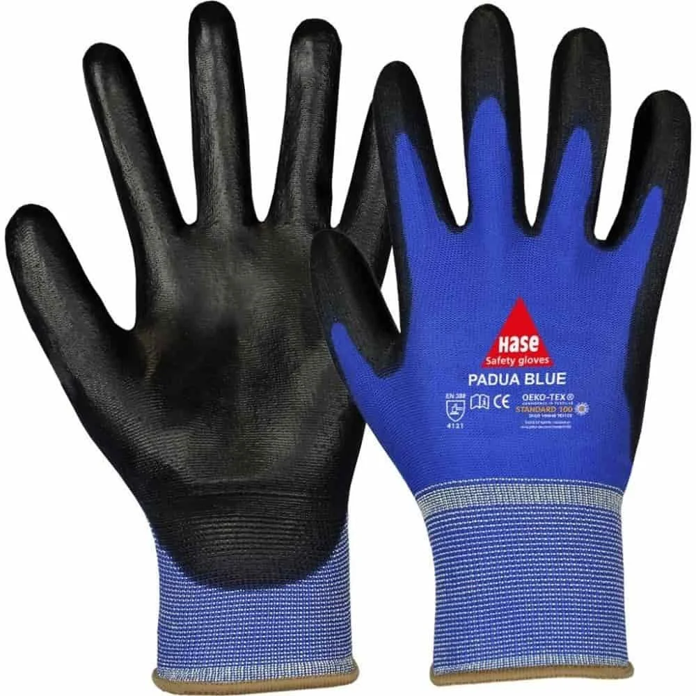 "Montagehandschuhe, Arbeitshandschuhe, Feinmechanik, Gr. 8, schwarz/blau image"