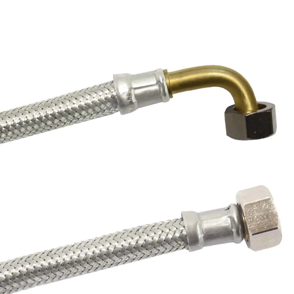 "Panzerschlauch 3 8, Flexschlauch, DVGW, Bogen, 1000 mm image"
