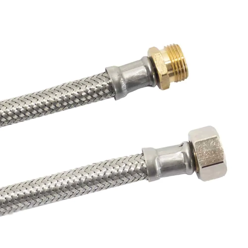 "Panzerschlauch, Edelstahl, DN8, 3/8" AG x 1/2" ÜM, 300 mm, DVGW image"