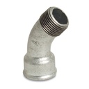 Gewindefitting Temperguss Bogen 45° 1" IG x 1" AG