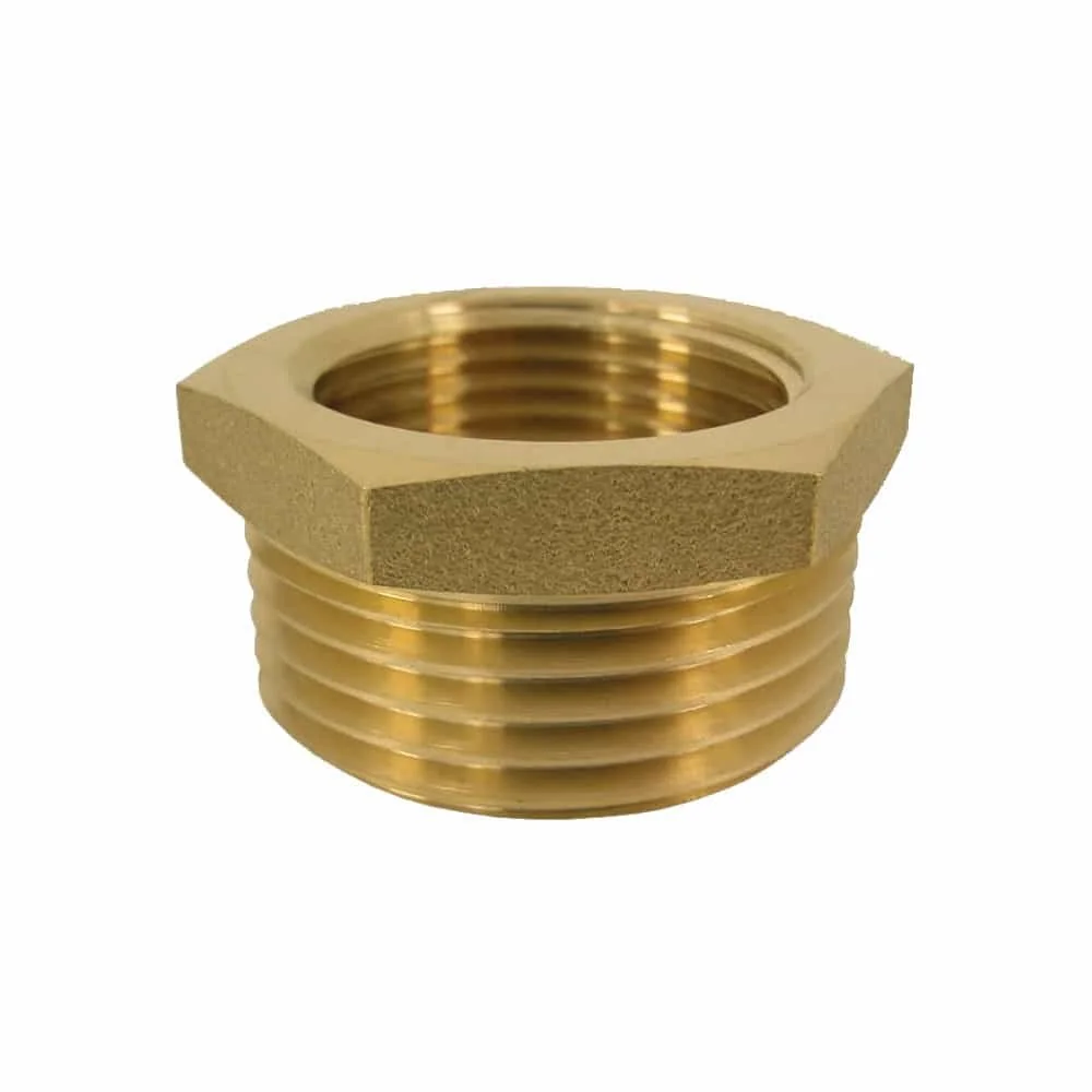 "Messingfitting, Gewindefitting Messing, Reduzierstück 2" AG x 3/4" IG image"