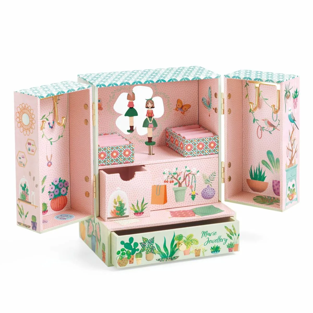 Djeco Schmuckkästchen mit Musik, Musikspieldose, Musikspielzeug - Secret garden