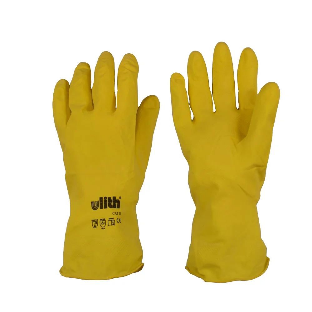 "Latex Handschuhe, Industriehandschuhe, Gummihandschuhe, Gr. M, Gelb image"