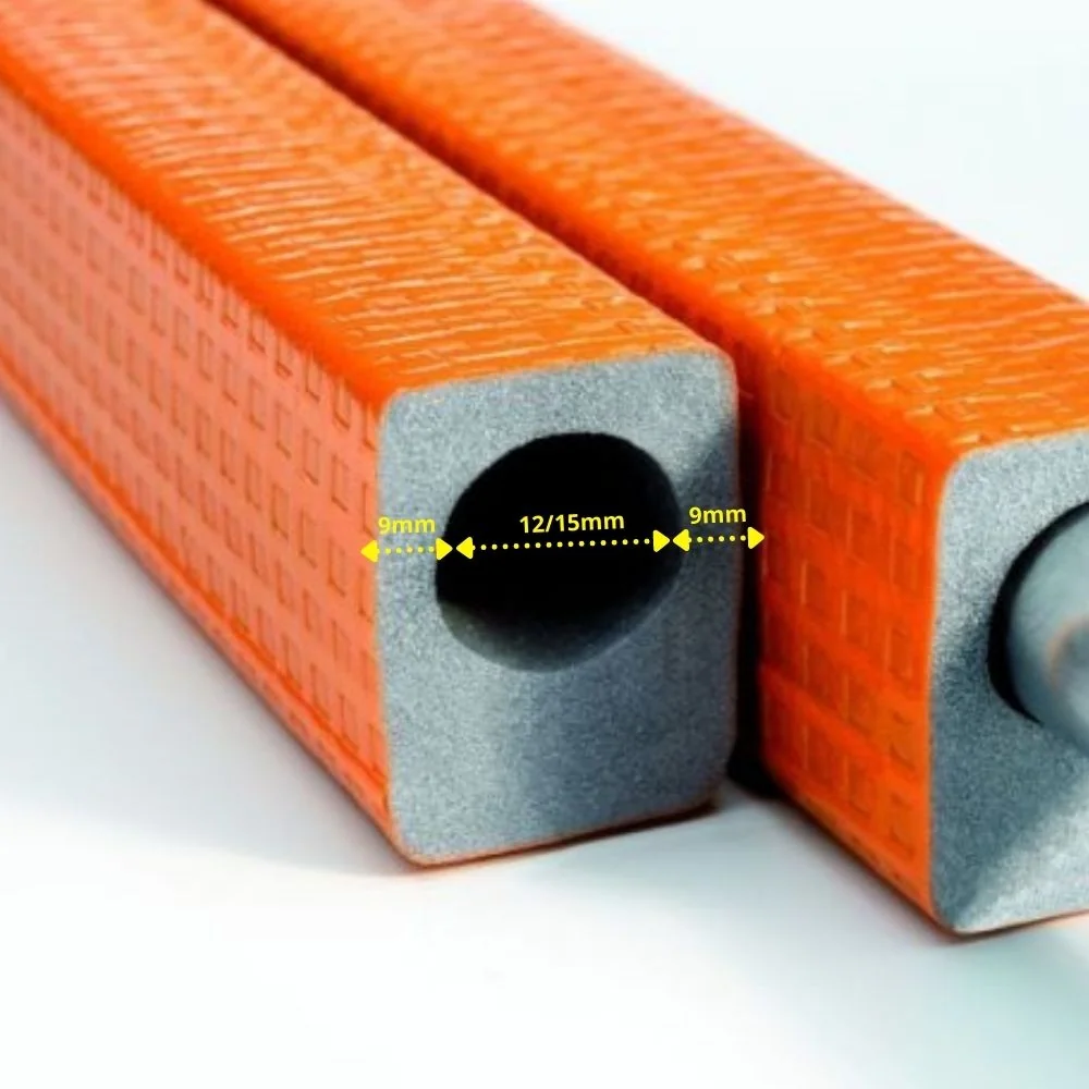 "Pipe Insulation, Compact Pipe Insulation 1m Ø 12/15 mm 9 mm Dämmung image"
