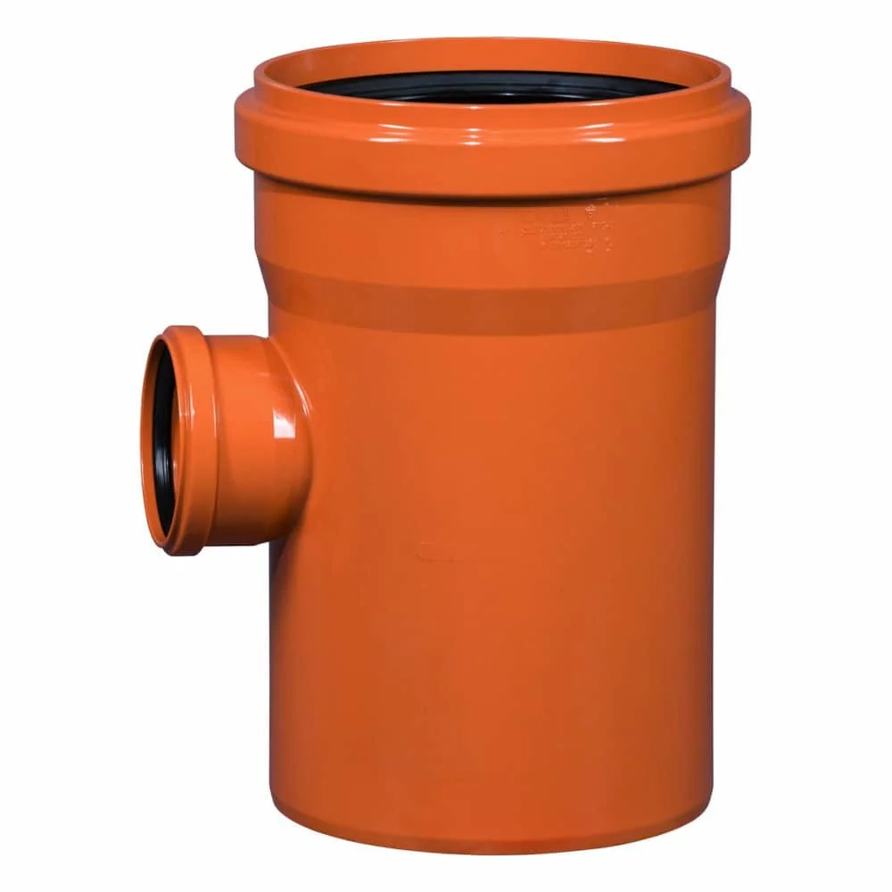 "KG Rohr Abzweig DN 250/110 87 Grad, Kanalrohr PVC-U image"