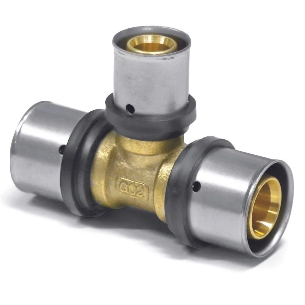 "Pressfitting T-Stück, reduziert 32mm, Kupfer Pressfitting, Made in Germany image"