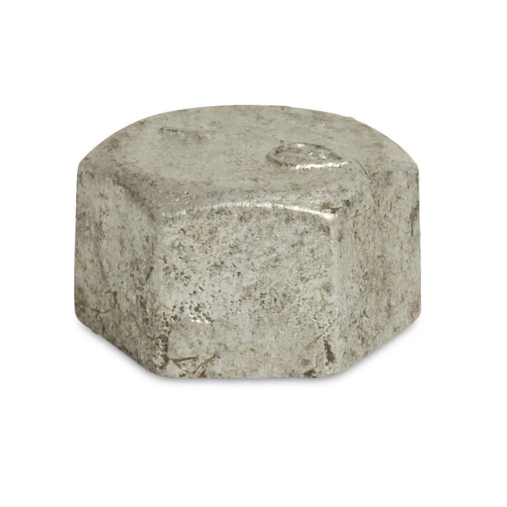 "Gewindefitting, Temperguss Kappe, Hexagon, 1 1/2 Zoll IG image"