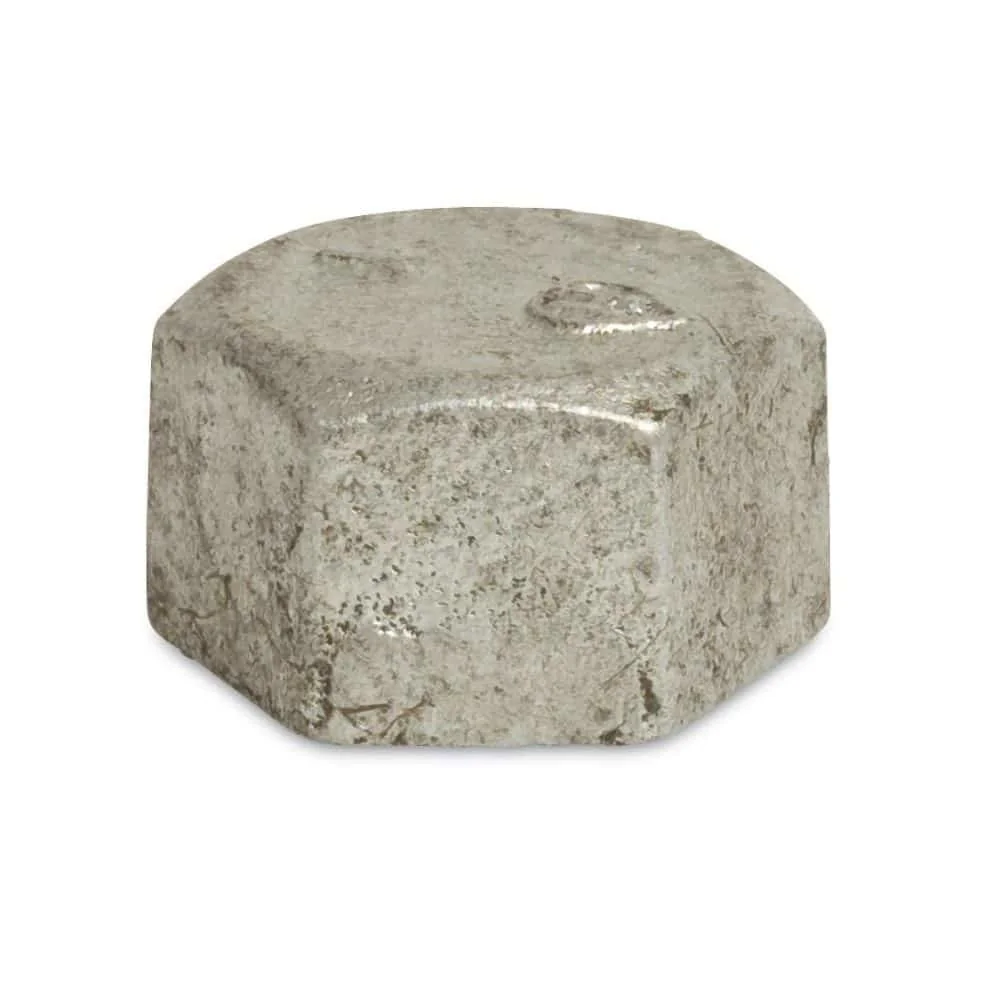 "Gewindefitting, Temperguss Kappe, Hexagon, 3/8" IG, verzinkt image"