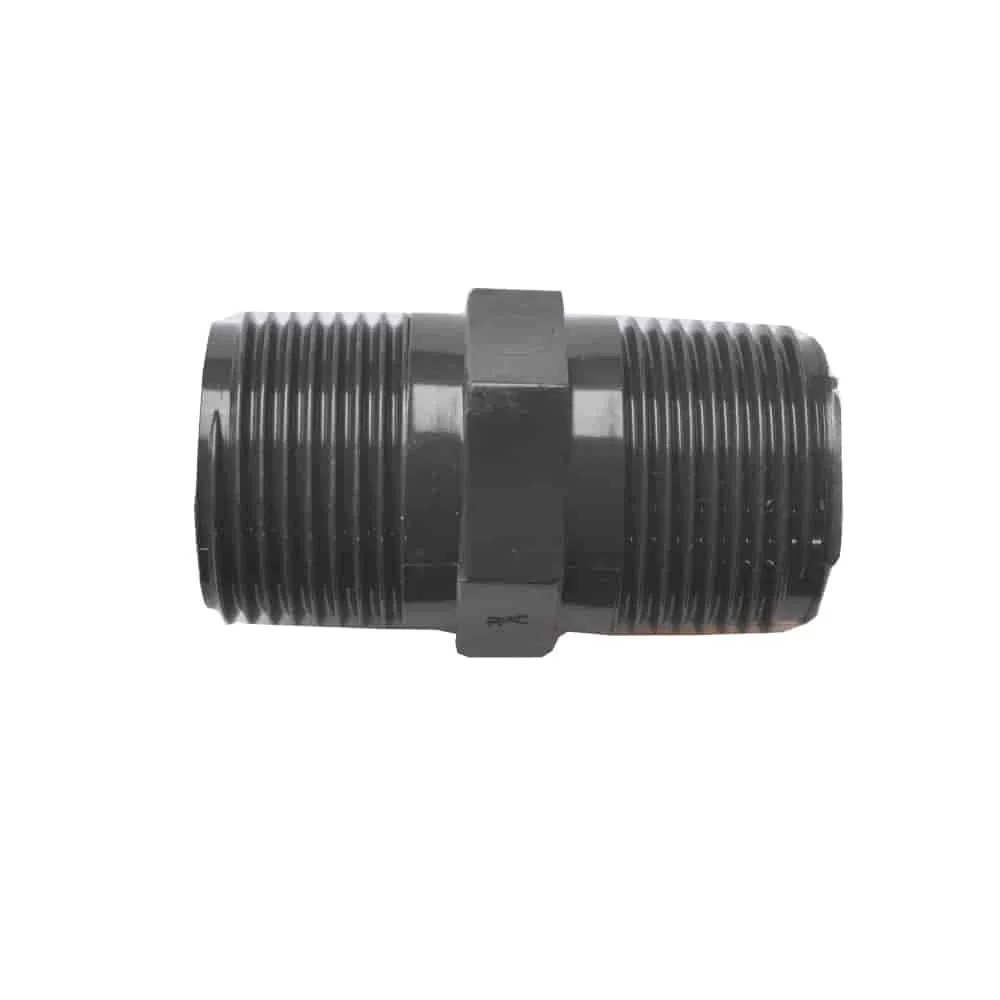 "PVC Fittinge, PVC Doppelnippel 3/4 Zoll, AG x AG, PVC-U image"