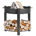 Feuerschale, Garten, hoch, 60 cm, Naturstahl, handgefertigt