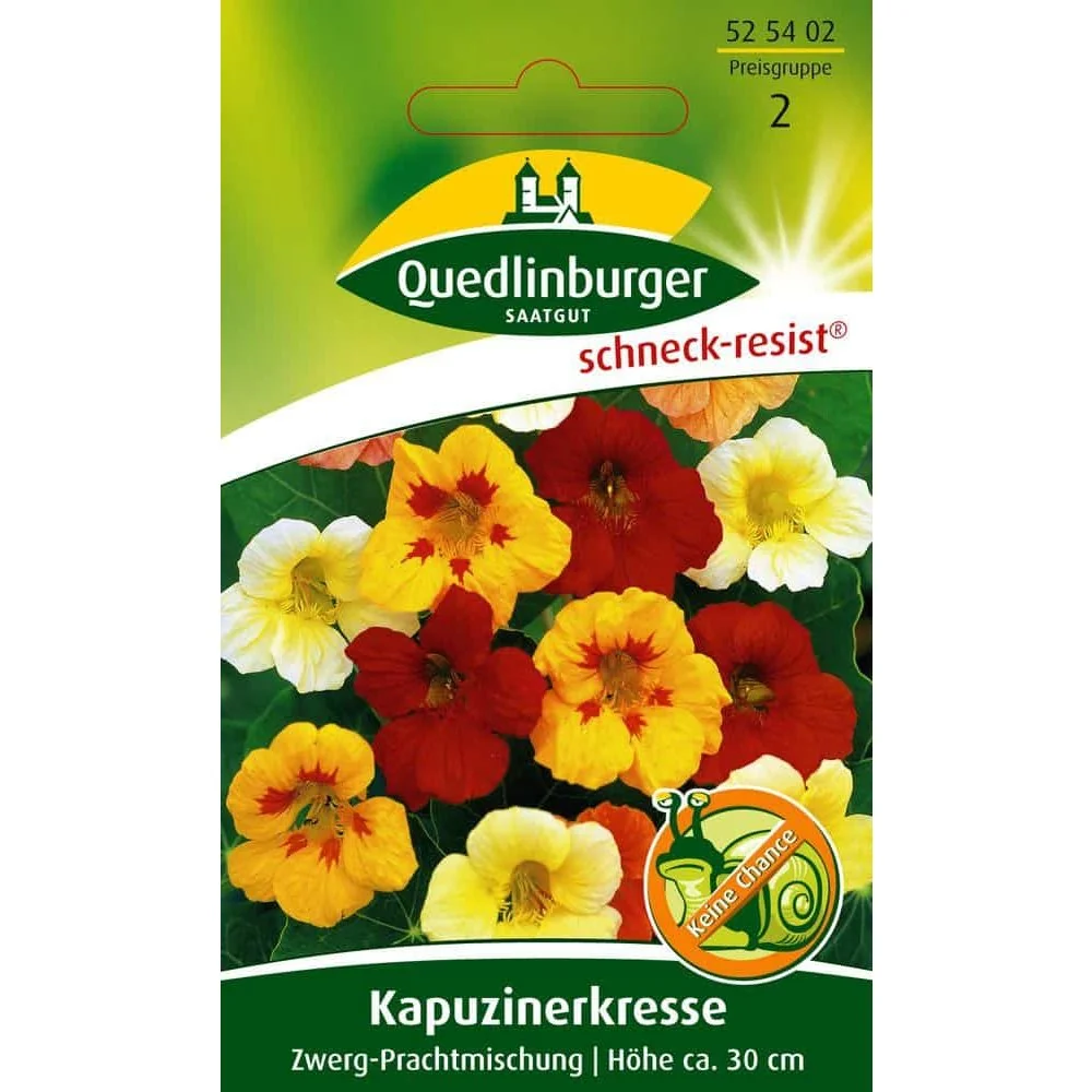 "Kapuzinerkresse Samen, Zwerg-Prachtmischung, essbare Blüten image"