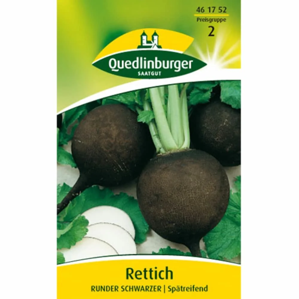 "Rettich kaufen, Schwarzer Winterrettich, Saatgut für Garten & Co. image"