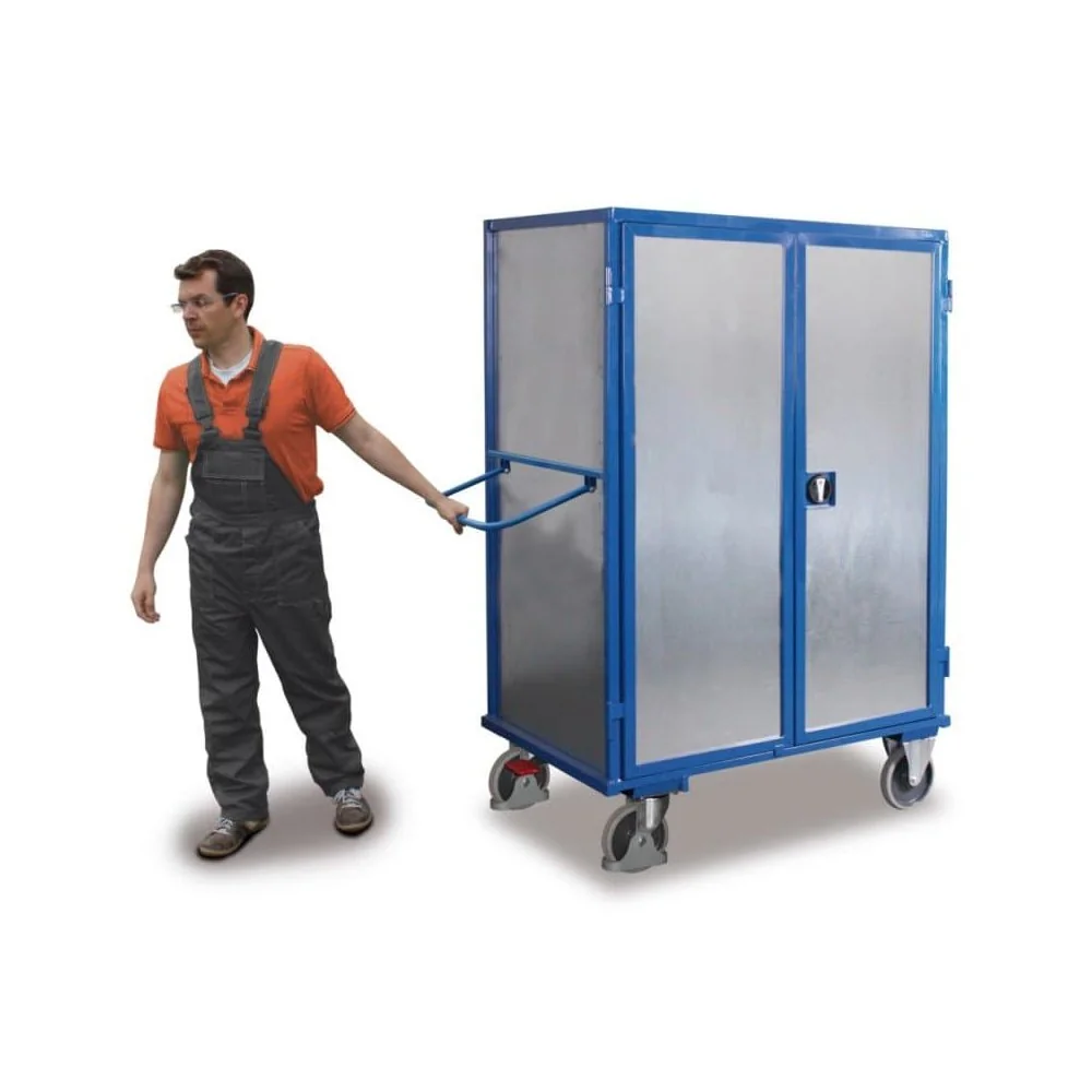 "Etagenwagen, Stahlblech, abschließbar, mit Doppelflügeltür, 500 kg Traglast image"