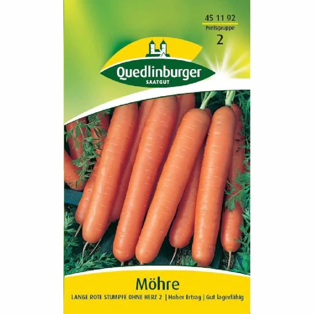"Möhren Saatgut, Lange rote Stumpfe - Karotten selber anbauen image"