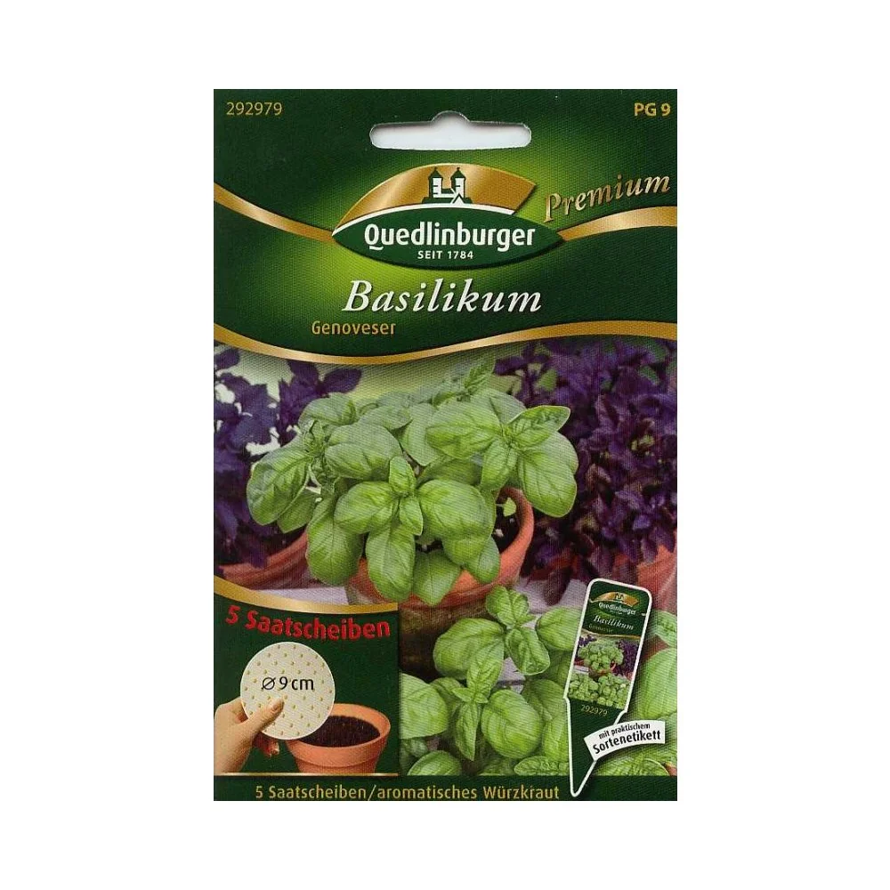 "Basilikum Genoveser Saatscheibe, Basilikumsamen, einfache Aussaat image"