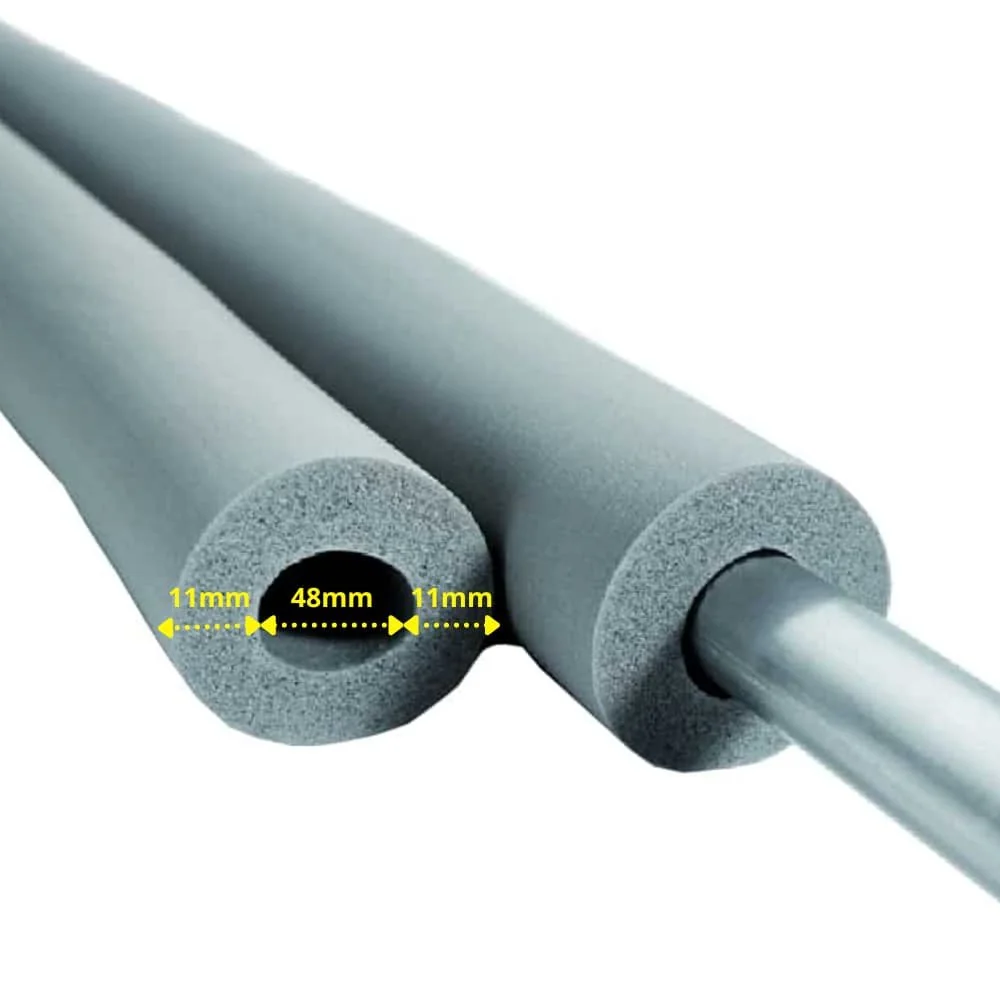 "AEROFLEX® SH Pipe Insulation, Pipe Lagging - 2m, Flexible Insulation Material from Closed-Cell Foam Rubber Base, Black - 48 x 10 mm image"