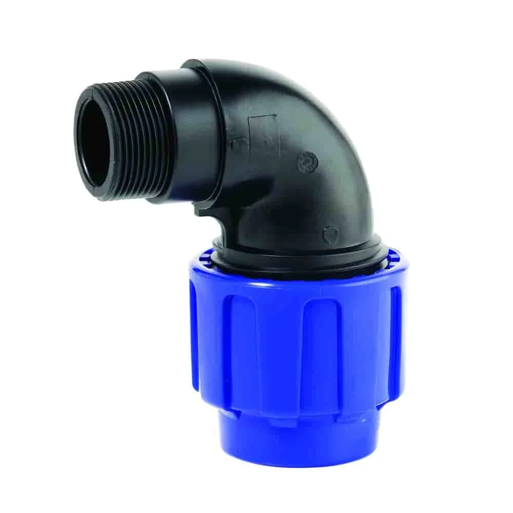 "PE Rohr Verschraubung, 90° Winkel, 32mm, Klemmfitting, Trinkwasser image"