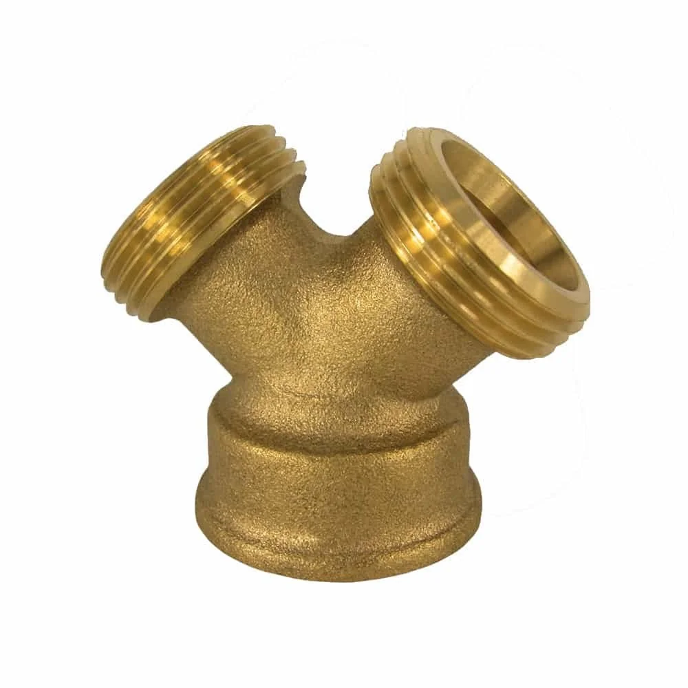 "Messing Fitting, Gewindefitting, Y-Stück 3/4 Zoll, Sanitär, Heizung image"