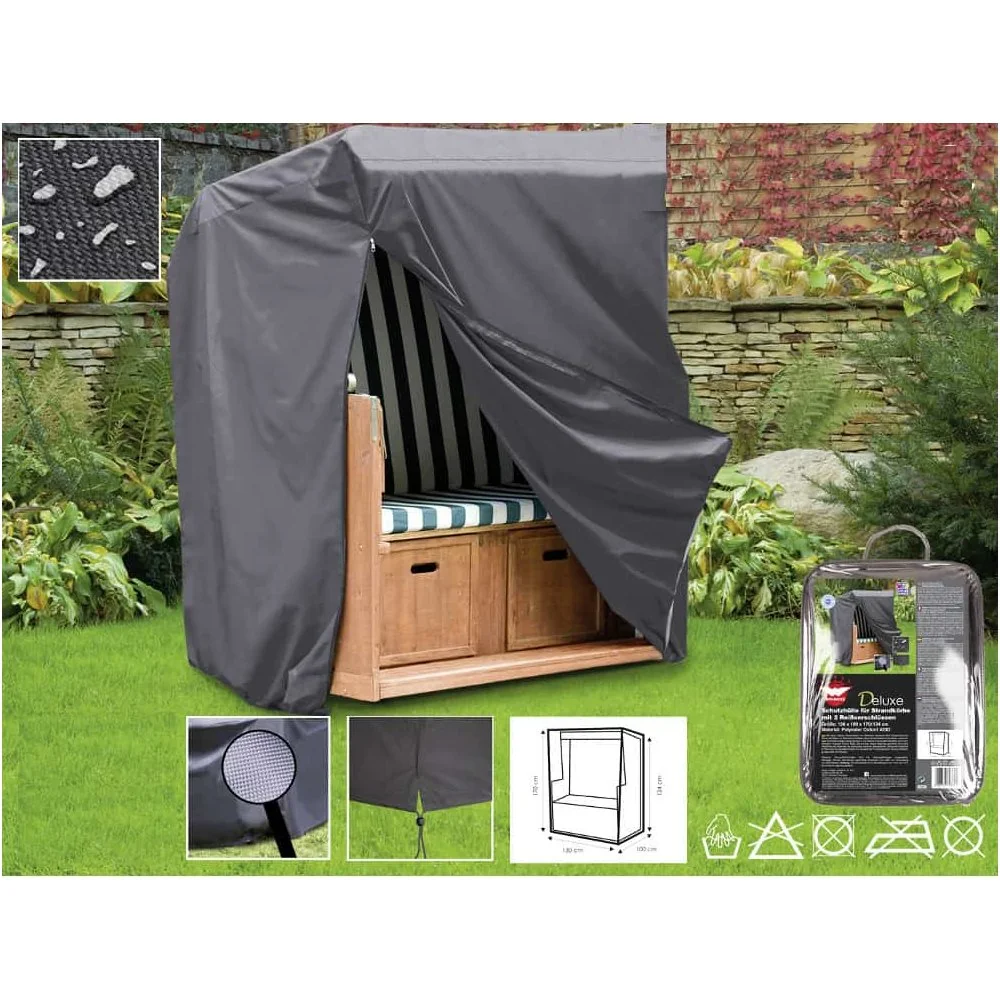 "Strandkorb Schutzhülle, wetterfeste Abdeckung 130x105x170/135 cm image"