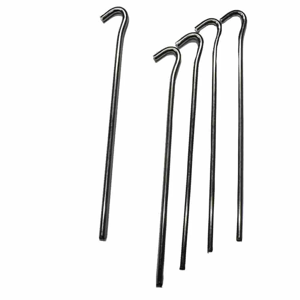 "Zeltpflöcke 5 Stück, Dreikant, 23cm, verzinkt, stabil, Erdnägel Zelt image"