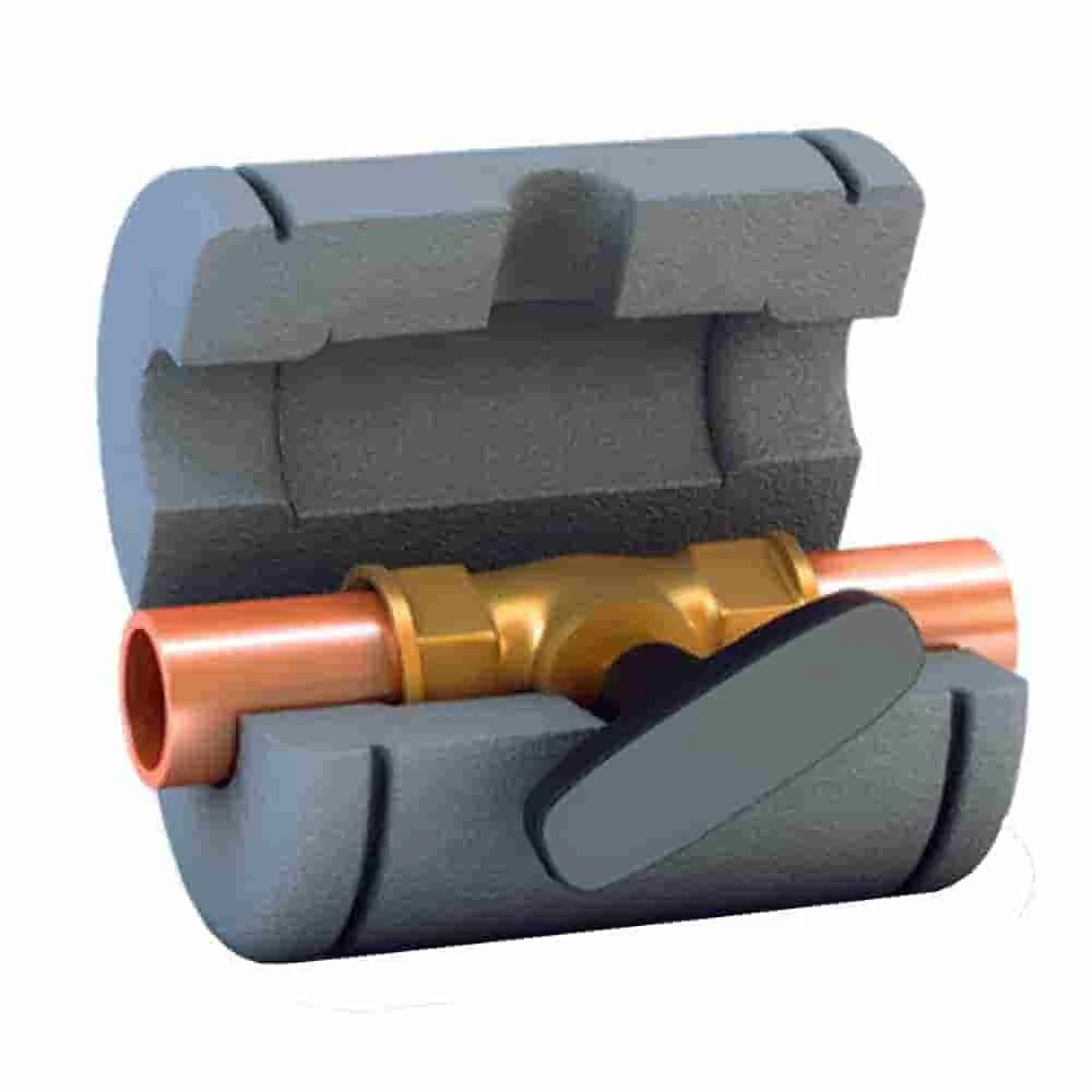 "Ventilisolierung, Kugelhahn DN 15, Armaturendämmung, PE Schaum image"