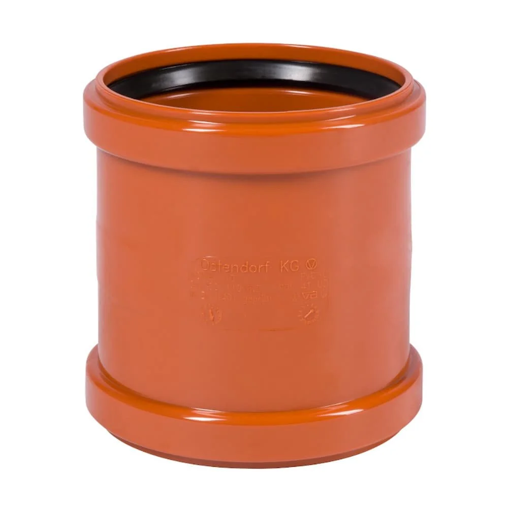 "KG Rohr DN 110, Doppelmuffe, Abwasserrohr Fitting image"