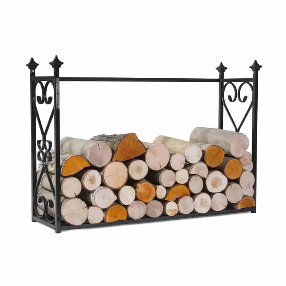 "Kaminholzregal Stahl, Brennholzregal, Holzlagerregal, 60x90x25cm image"