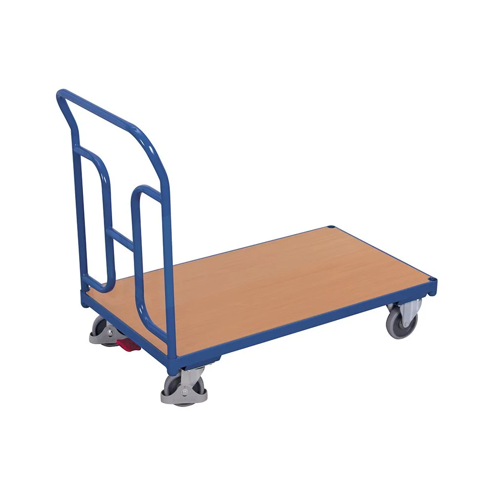 "Schiebebügelwagen 250 kg, Transportwagen, Typ M, EasySTOP, blau image"