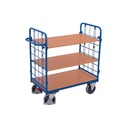 Paketwagen mit 2 Gitterwänden + 3 Böden 500 kg Traglast Typ L + EasySTOP
