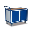 Werkstattwagen mit 2 Schränken, EasySTOP, 250 kg Traglast, rollbar
