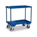 Tischwagen mit 2 Etagen, Wannenrand 40 mm hoch + EasySTOP